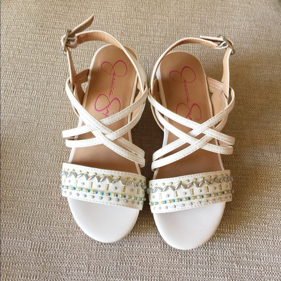 girls white sandals size 13